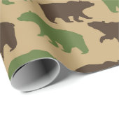 Rustikales Bärenmuster Geschenkpapier (Rolleneckpunkt)