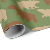 Rustikales Bärenmuster Geschenkpapier (Rolleneckpunkt)