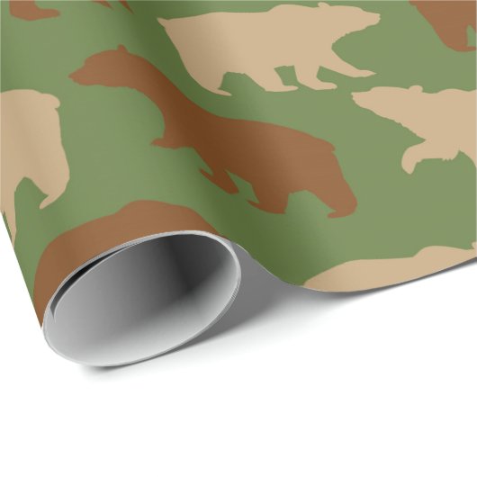 Rustikales Bärenmuster Geschenkpapier (Rolleneckpunkt)