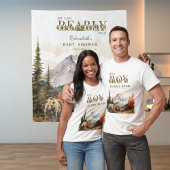 Rustikales Bärenwald, auf das wir frühzeitig warte Wandteppich