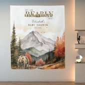 Rustikales Bärenwald, auf das wir frühzeitig warte Wandteppich