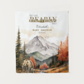 Rustikales Bärenwald, auf das wir frühzeitig warte Wandteppich (Vorderseite)