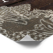 Rustikales Barfenster & Lichter Rustikales Bannerp Poster (Ecke)