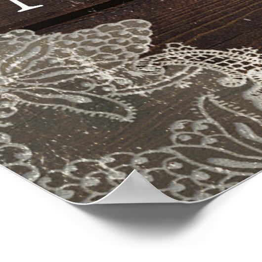 Rustikales Barfenster & Lichter Rustikales Bannerp Poster (Ecke)