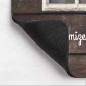 Rustikales Barfenster und Lichter Rustikales Land Mousepad (Ecke)