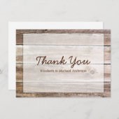 Rustikales Barholz Dankeskarte (Vorne/Hinten)