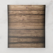 Rustikales Barholz Mason Jar Lights Platzkarten (Innenseite Aufgefaltet)