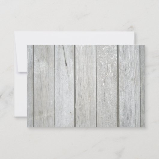 Rustikales Barholz Mason Jar Wildblumen UAWG RSVP Karte (Rückseite)