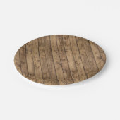 Rustikales Barholz Pappteller (Schrägansicht)