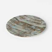 Rustikales Barholz Pappteller (Schrägansicht)