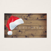 Rustikales Barholz | Santa Gift Card (Vorderseite)