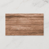 Rustikales Barholz Visitenkarte (Vorderseite)
