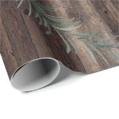 Rustikales Barholz | Winter Greenery & Berries Geschenkpapier (Rolleneckpunkt)