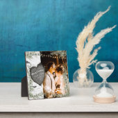 Rustikales Bark Wood Heart Eukalyptus Greenery Fotoplatte (InSitu)