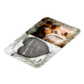 Rustikales Bark Wood Heart Eukalyptus Greenery Magnet (Linke Seite)