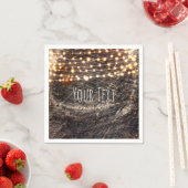 Rustikales Barkholz & Funkelleuchten Fall Party Serviette (Beispiel)