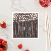 Rustikales Barkholz & Streichlichtbeleuchtung Part Serviette (Beispiel)