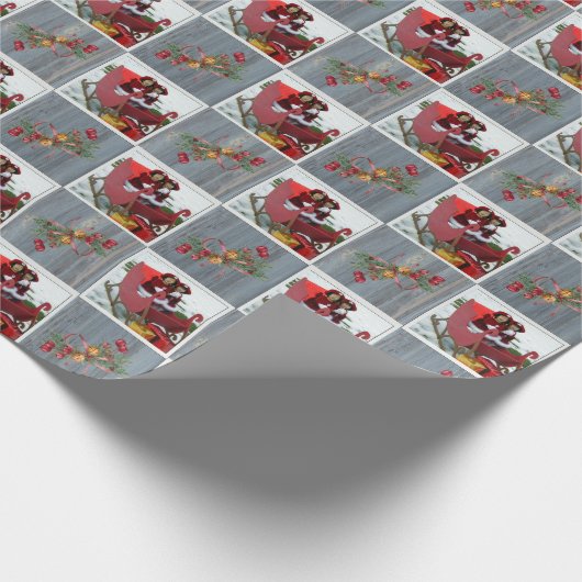 Rustikales Barn Board, Kiefernstrassen und Foto Geschenkpapier (Ecke)