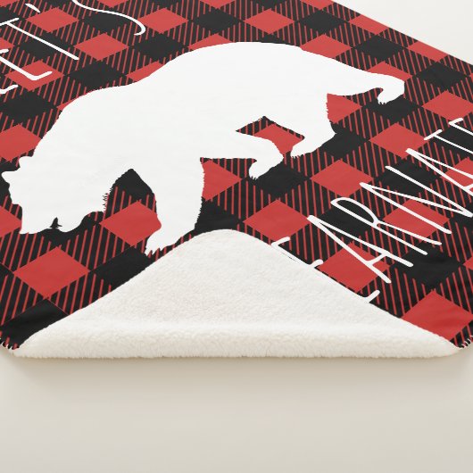 Rustikales Bärn-Büffel-Karo-kariertes uns gelassen Sherpadecke (3/4)