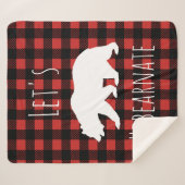 Rustikales Bärn-Büffel-Karo-kariertes uns gelassen Sherpadecke (Vorderseite (Horizontal))