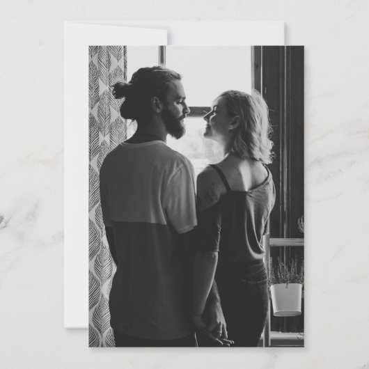 Rustikales Barn Foto Paare Dusche Einladung (Rückseite)