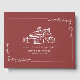 Rustikales Barn Mled Farm Wedding Guest Book Gästebuch