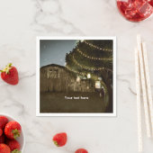 Rustikales Barn & Tree Lights Hochzeit von Napkins Serviette (Beispiel)