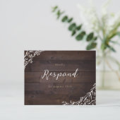 Rustikales Barn Wood Boho Floral Country Wedding U Postkarte (Stehend Vorderseite)