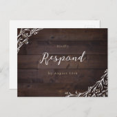 Rustikales Barn Wood Boho Floral Country Wedding U Postkarte (Vorne/Hinten)