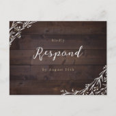 Rustikales Barn Wood Boho Floral Country Wedding U Postkarte (Vorderseite)