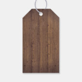 Rustikales Barn Wood Lace Mason Jar Lights Wedding Geschenkanhänger (Rückseite)