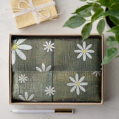 Rustikales Barnboard Daisies Country Bench Seidenpapier (Geschenk)
