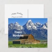 Rustikales Barngebirge Landschaft Foto Geburtstag Postkarte (Vorne/Hinten)