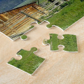 Rustikales Barngebirge Landschaftliches Foto Puzzle (Seite)
