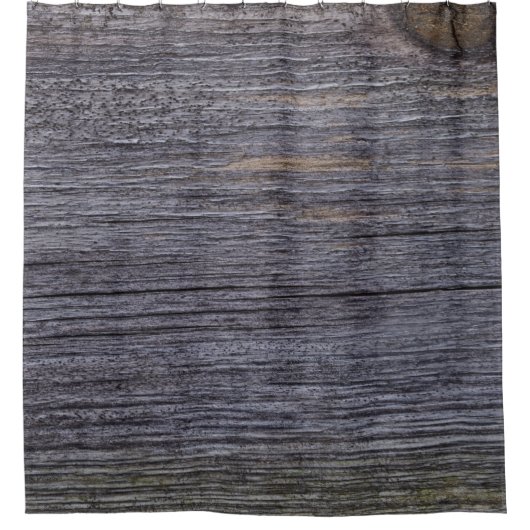 Rustikales Barngrau Bauernhaus Holzkörner Duschvorhang (Vorderseite)