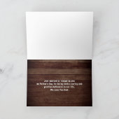 Rustikales Barnholz 3 FotoCollage Vatertag Karte (Innenseite)