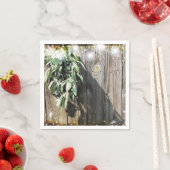 Rustikales Barnholz botanisches Grün, Tinkelleucht Serviette (Beispiel)