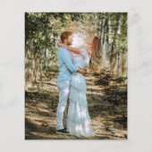 Rustikales Barnholz-Foto Einladung zur Hochzeit (Rückseite)