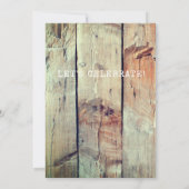 Rustikales Barnholz & Lattern 60. Geburtstagsparty Einladung (Rückseite)