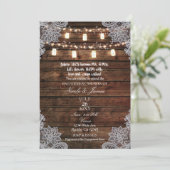 Rustikales Barnholz & Mason Jars Verlobung Dusche Einladung (Stehend Vorderseite)