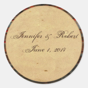 Rustikales Barnholz mit Graffiti Herz Umschlag Auf Runder Aufkleber