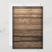 Rustikales Barnholz Sonnenblumen Kranken Antler Ho Einladung (Rückseite)