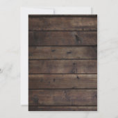 Rustikales Barnholz & Spitzen Romantische Hochzeit Einladung (Rückseite)