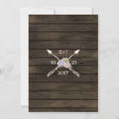 Rustikales Barnholz-Sukkulent Antlers Wedding Einladung (Rückseite)