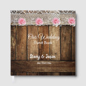 Rustikales Barnholz und Hochzeit Gästebuch (Vorderseite)