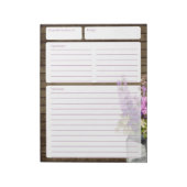 Rustikales Barnholz und Jar von Blume Rezeptseiten Notizblock (Rotiert)