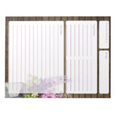 Rustikales Barnholz und Jar von Blume Rezeptseiten Notizblock (Vorderseite)