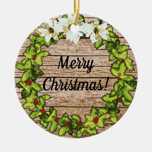 Rustikales Barnkraut Holiday Ornament (Vorne)