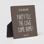 Rustikales BarnWedding Logo Plaque mit Easel Fotoplatte (Vorderseite)