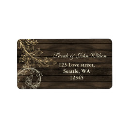 rustikales Barnwood-Adressetikett Adressaufkleber